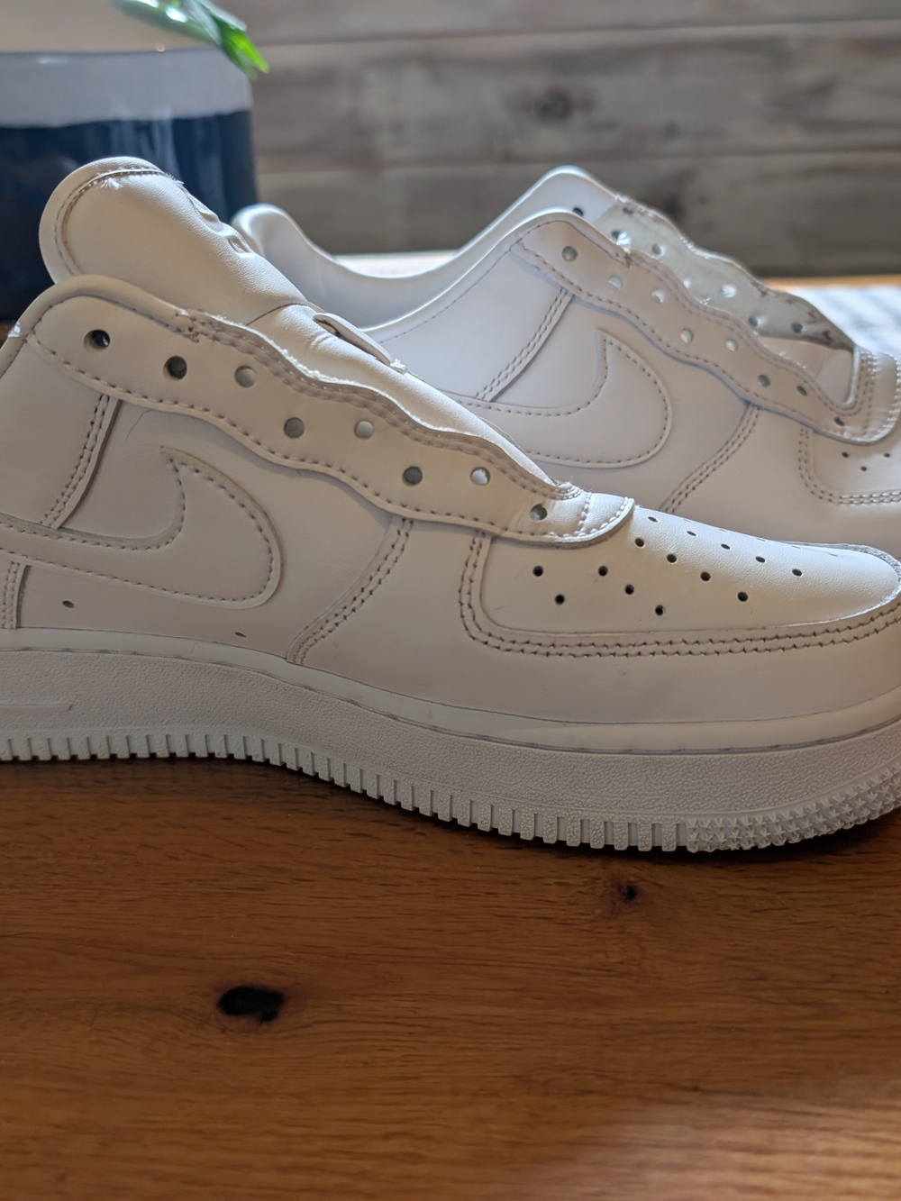 Nike White Leather Low-Top Sneakers